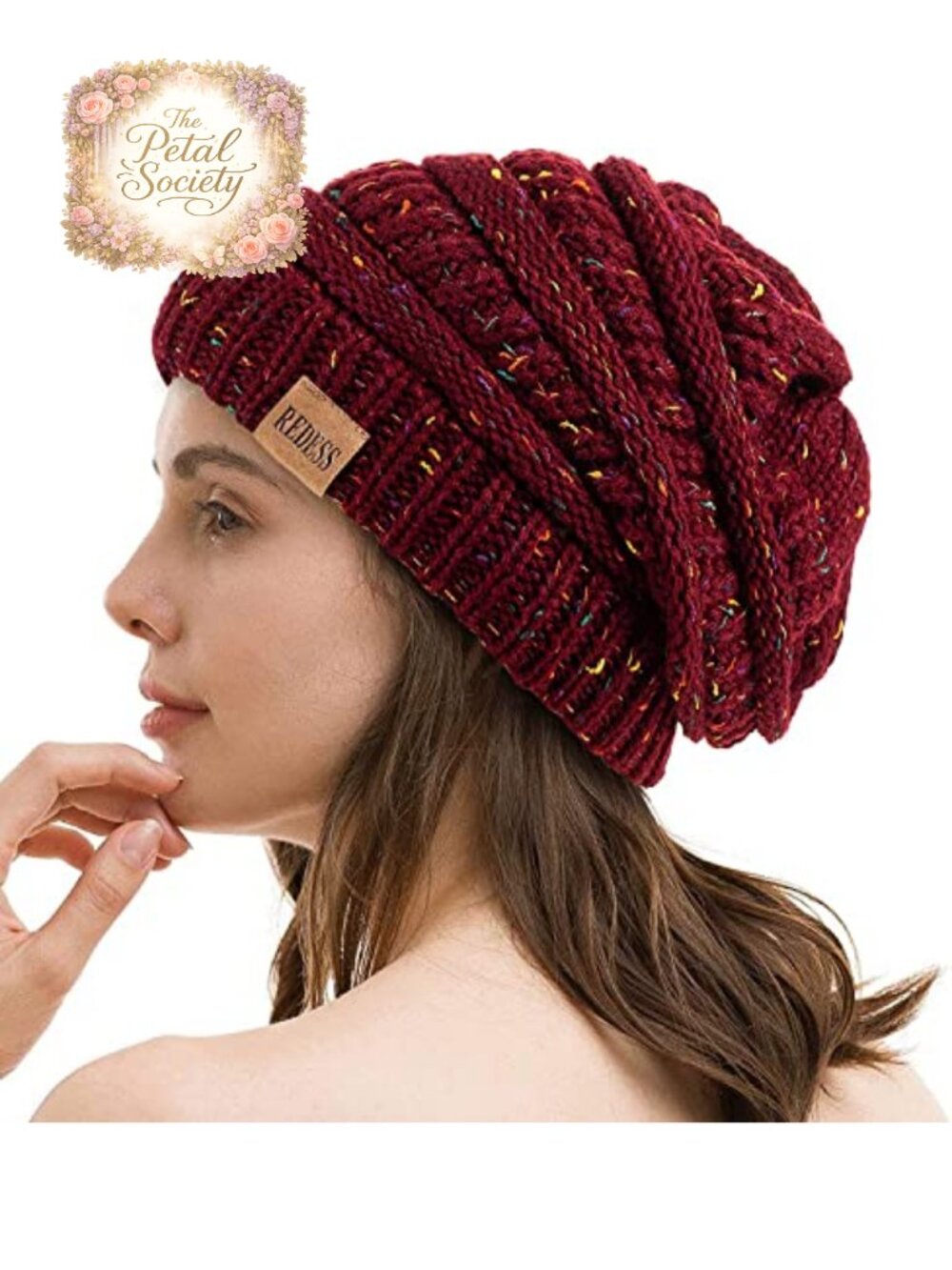 Slouchy Cable Knit Beanie Hat Winter Warm Chunky Soft Oversized